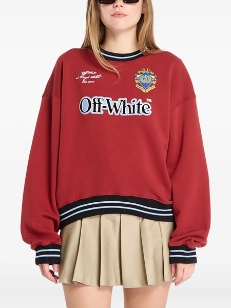  Off-white Printed-logo Sweatshirt - Red 