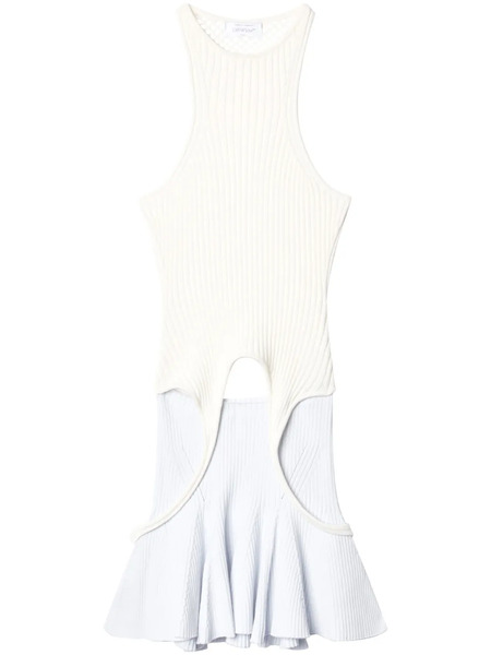  Off-white Racerback Flared Minidress 