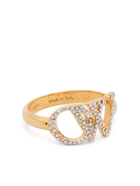  Off-white Rhinestone-embellished Ring - Gold 