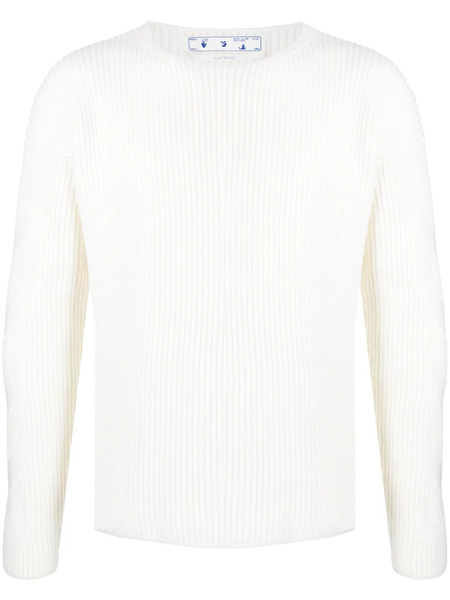  Off-white Ribbed-knit Crew-neck Jumper 