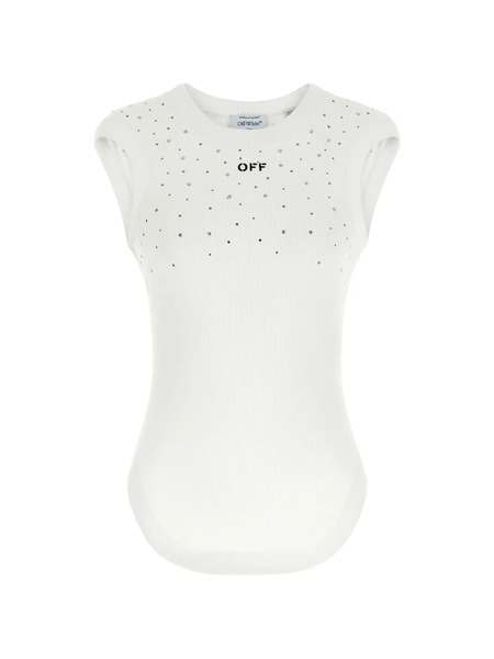  Off-white Ribbed Tank Top 