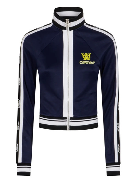  Off-white Ribbed Zip Jacket - Blue 