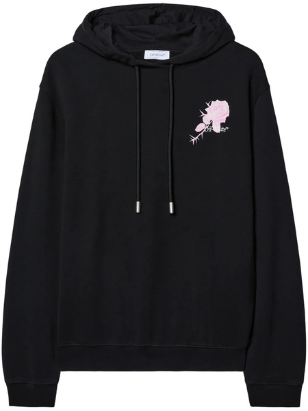  Off-white Roses Arrows Hoodie - Black 