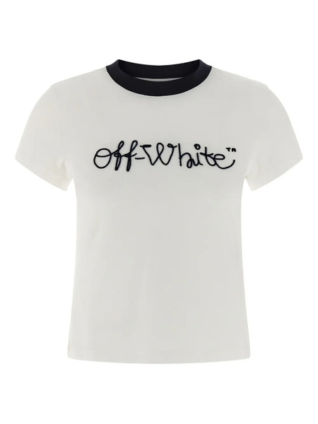  Off-white Script Logo-embroidered T-shirt 