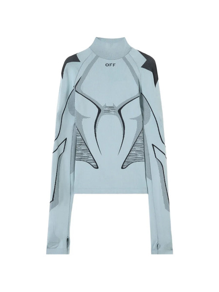  Off-white Seamless Race Top - Blue 
