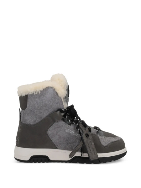  Off-white Shearling Boots - Grey 
