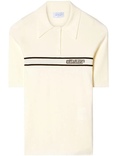  Off-white Short-sleeved Polo Shirt - Neutrals 