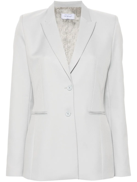  Off-white Single-breasted Blazer - Grey 