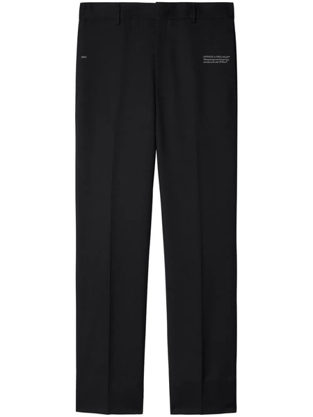  Off-white Slim-fit Trousers - Black 