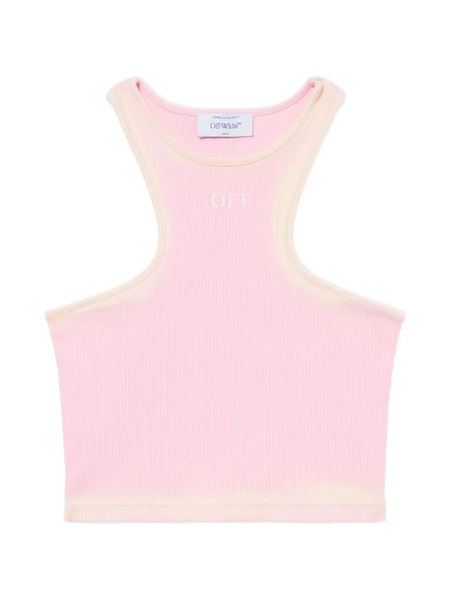  Off-white Spray Off Stamp Top - Pink 
