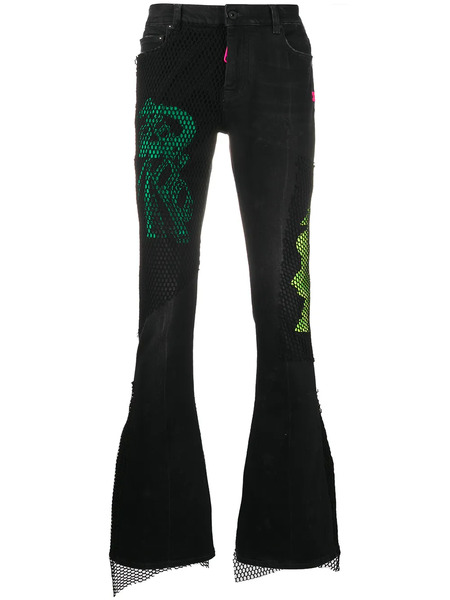  Off-white Stacked Flared Jeans - Black 