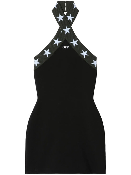  Off-white Star Mini Dress - Black 
