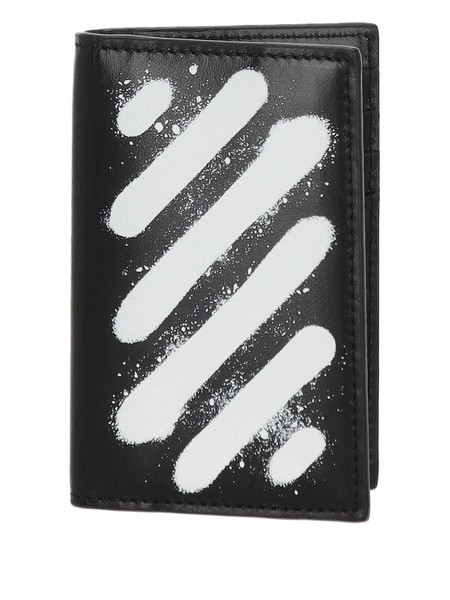  Off-white Stripe Wallets - Black 