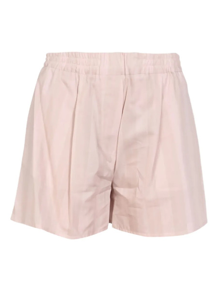  Off-white Striped-pattern Shorts - Pink 