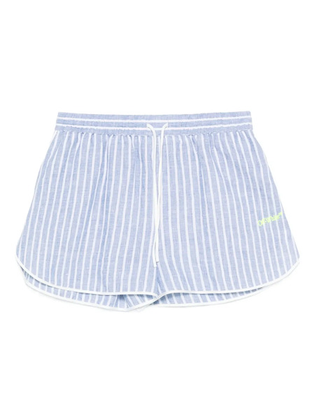  Off-white Striped Shorts - Blue 