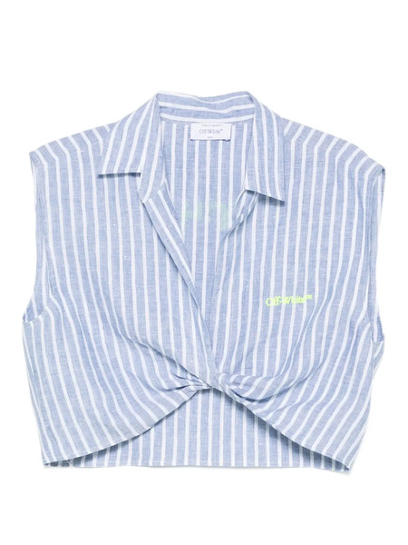  Off-white Striped Tank Top - Blue 