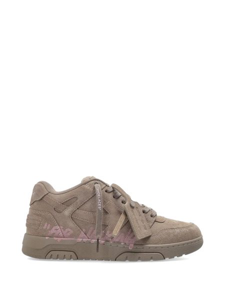  Off-white Suede Lace-up Sneakers - Neutrals 