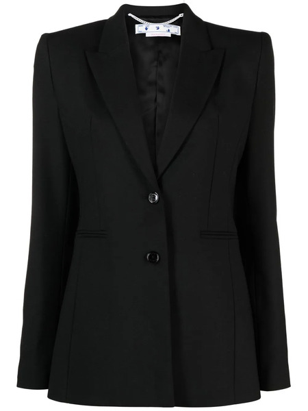  Off-white Tailored Single-breasted Blazer - Black 