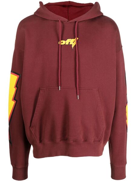  Off-white Thunder Stable Skate Hoodie - Red 