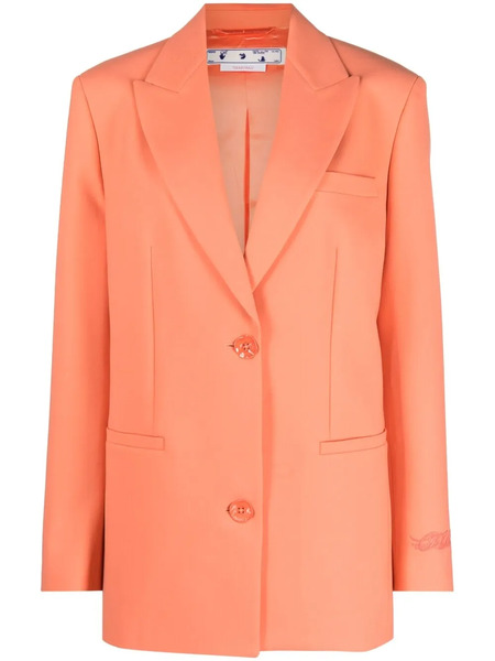  Off-white Tomboy Single-breasted Blazer - Orange 