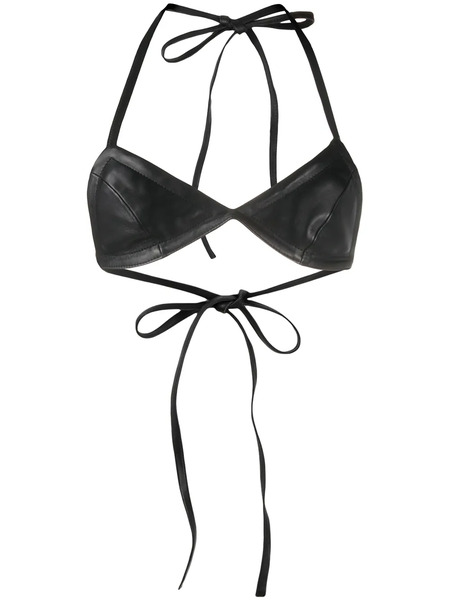  Off-white Triangle Leather Top - Black 