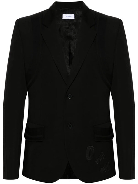  Off-white Varsity Single-breasted Blazer - Black 