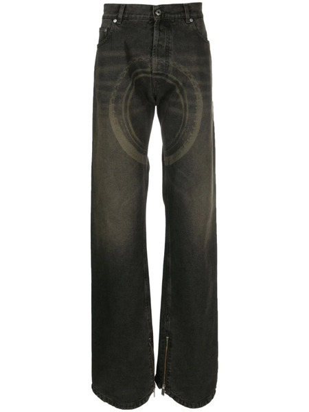  Off-white Wheel Over Faded Jeans - Brown 