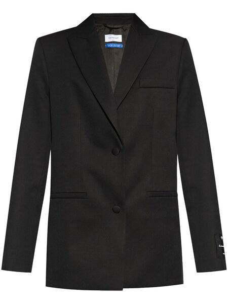  Off-white Wool Blazer - Black 