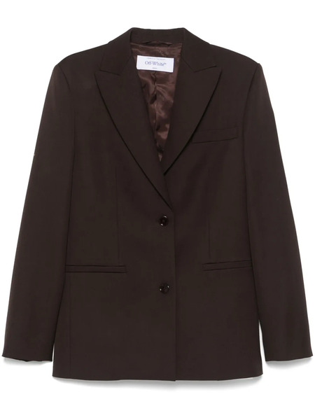  Off-white Wool Blazer - Brown 