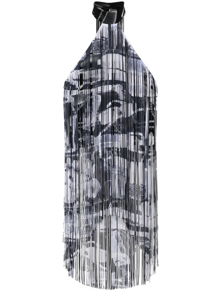  Off-white X-ray Fringed Top - Black 