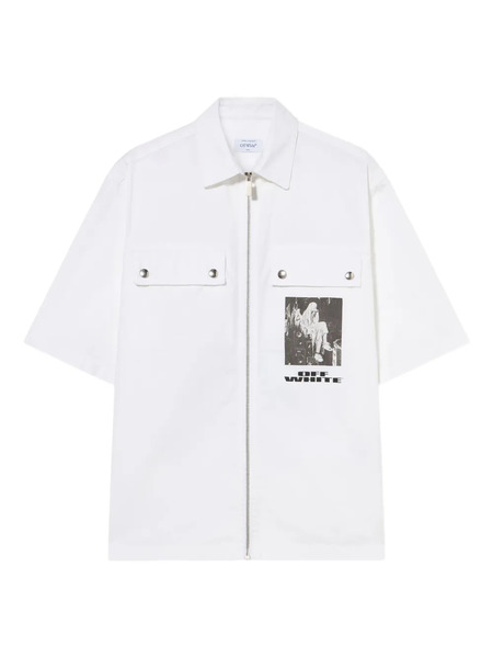  Off-white Xerox Star Zip Shirt 
