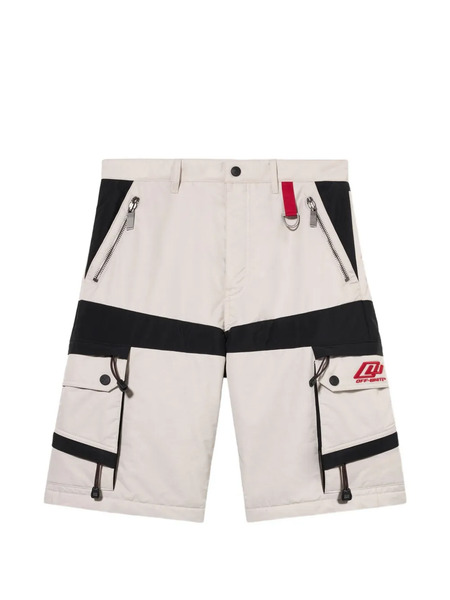  Off-white Zip-pockets Panelled Cargo Shorts - Neutrals 