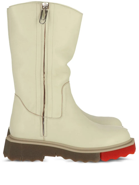  Off-white Zip-up Boots - Neutrals 