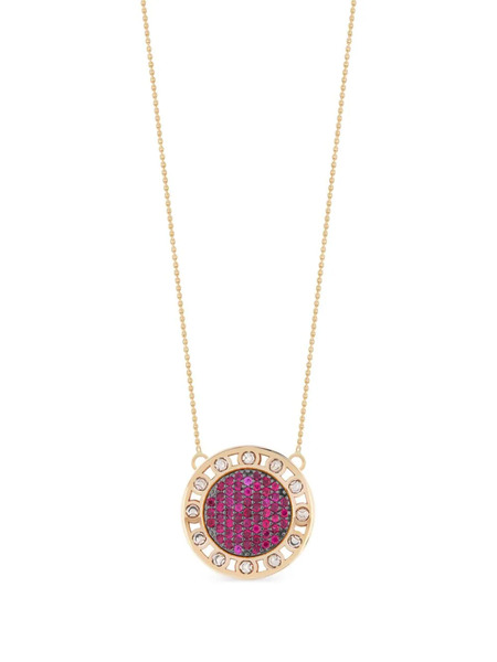  Officina Bernardi 18kt Yellow Gold Large Senzatempo Ruby And Diamond Necklace 