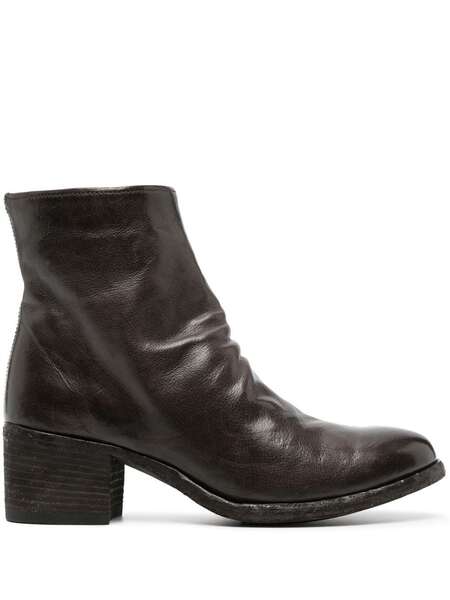  Officine Creative Denner Block-heel Leather Boots - Brown 