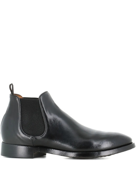  Officine Creative Elastic-panel Leather Boots - Black 