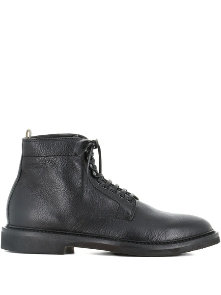  Officine Creative Leather Lace-up Boots - Black 