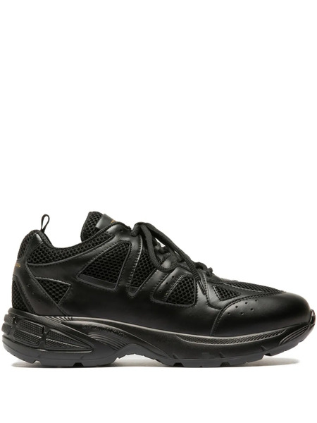  Officine Creative Mesh Leather Sneakers - Black 