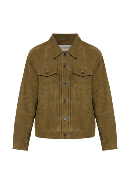  Officine Generale Button-fastening Suede Jacket - Brown 