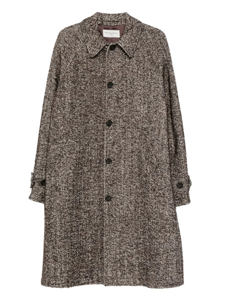  Officine Generale Button Herringbone Coat - Neutrals 
