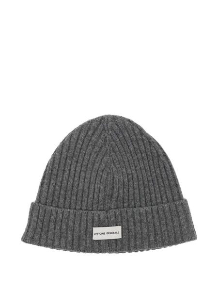  Officine Generale Logo-patch Beanie - Grey 