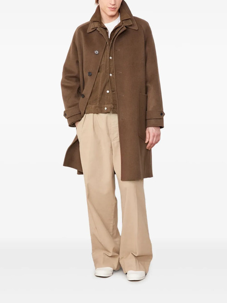  Officine Generale Patch-pocket Wool Coat - Brown 