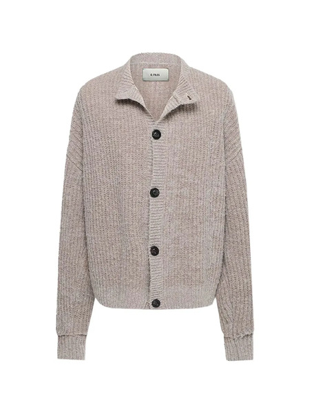  O.files Buttoned Interlaced Cardigan - Neutrals 