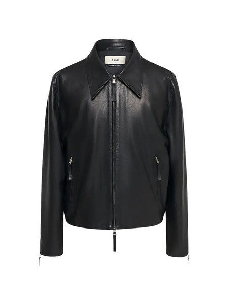  O.files Leather Jacket - Black 