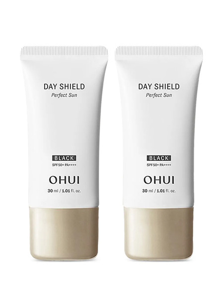  Ohui Day Shield Perfect Sun Black Sunscreen (set Of Two) - White 
