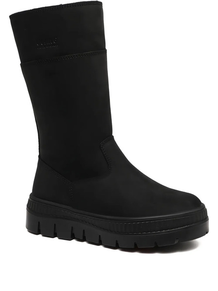  Olang Leather Platform Boots - Black 