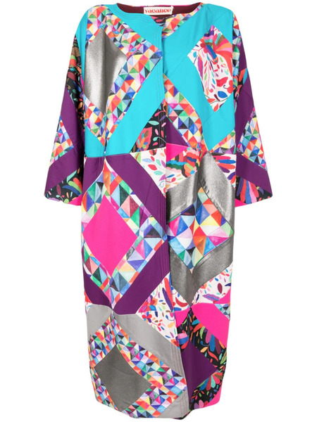  Olympiah Colour-block Patchwork Cotton-blend Kimono - Multicolour 