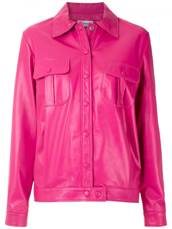 Olympiah Cuir Leather Jacket - Pink 