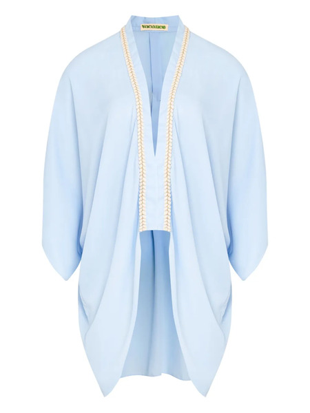  Olympiah Embroidered-neck Jacket - Blue 