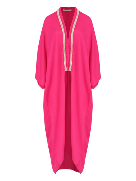  Olympiah Embroidered-trim Coat - Pink 
